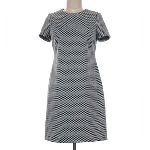 Calvin Klein Black and White Geometric Shift Dress